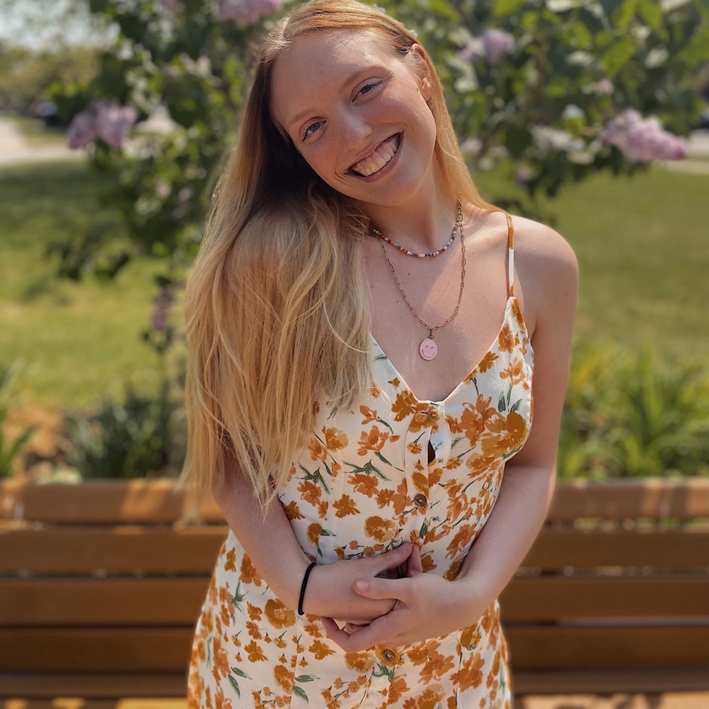 Button down flower dress